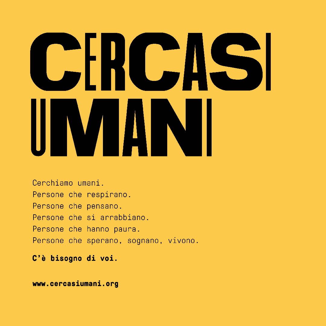 Anche l’#Univr collabora alla promozione della campagna “#CercasiUmani” lanciata dal #CSV (Centro di servizio per il volontariato di #Verona)
Info: cercasiumani.org