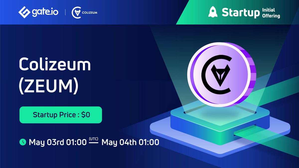 Gate.io Startup Initial Free Offering: <a href="/Colizeumcom/">COLIZEUM</a>

Duration: 01:00, May 3rd- May 4th(UTC)
 
🧧20 lucky users will receive $50 each🧧
Follow <a href="/Gateio_Startup/">Gate.io Startup is now Gate Launch</a>
Like &amp; RT

Participate: gate.io/en/startup/504…
Details: gate.io/article/26367
 
#gateiostartup #ZEUM