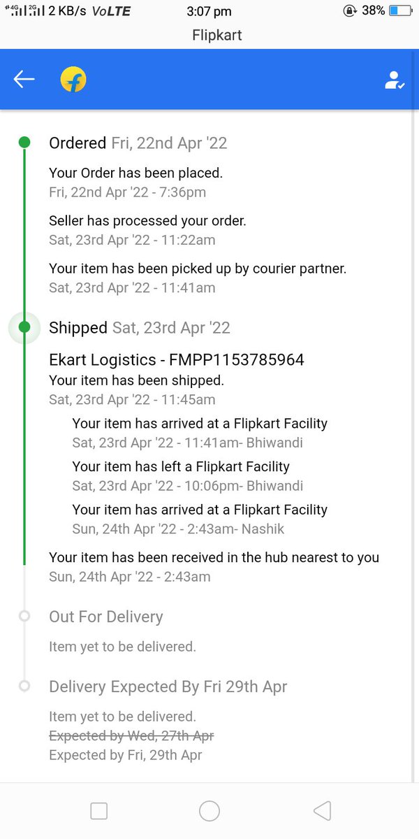 thevtushar's tweet photo. From 27 April you are fooling me still not delivered my order please take my complaint and take legal action from last 4 orders late delivery is been taken from @Flipkart 
@flipkartsupport your support is 0 out of 10 not providing valid answer.
#FlipkartAtYourService 
#Flipkart https://t.co/1YKowrAk94