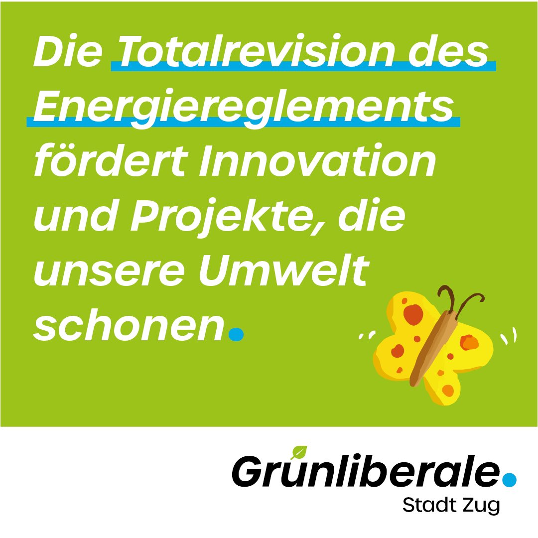 Am 15. Mai stimmen wir in Zug über die Totalrevision des Energiereglements ab. Meine Empfehlung: ein klares Ja ✅