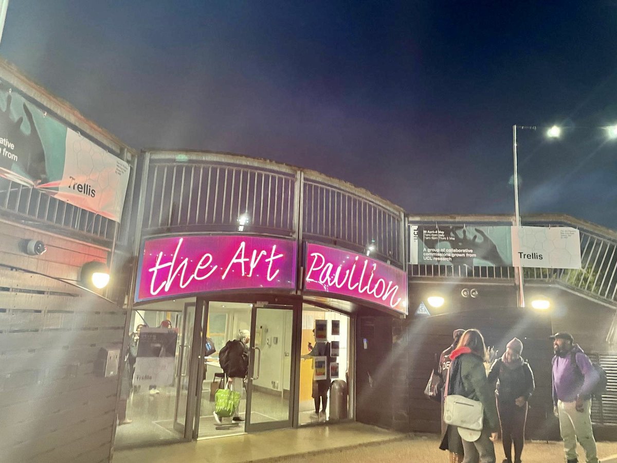 PatternsConnect's tweet image. Today’s the big day! Following a joyful celebration last night our #UCLTrellis exhibition opens today until the 8th of May at the Art Pavilion in #MileEnd Park. Its free and open to all, every day between 11am-6pm. Find out more and plan your visit: ucl.ac.uk/culture-online…