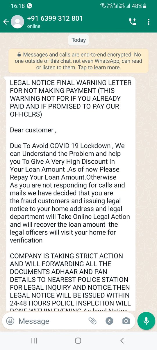 Maine wifi cash se kbhi loan ni liye ye bnda mujhe harassment kr ra hai na me isse Janta please help me sir <a href="/CPDelhi/">CP Delhi #DilKiPolice</a> <a href="/DCPDwarka/">DCP/Dwarka, Delhi</a> <a href="/gurgaonpolice/">Gurugram Police</a> <a href="/police_haryana/">Haryana Police</a> @CyberCrimePSCyb <a href="/CyberCrimeRck/">Cyber Crime Malkajgiri</a> <a href="/cyberabadpolice/">Cyberabad Police</a> <a href="/MumbaiPolice/">मुंबई पोलीस Mumbai Police</a> <a href="/DgpKarnataka/">DGP KARNATAKA</a> <a href="/CybercrimeCID/">Cybercrime CID ಸೈಬರ್ ಕ್ರೈಮ್ ಸಿಐಡಿ</a> <a href="/BanAllLoanApps/">BAN ALL LOANS APPLICATIONS (YOUTUBE CHANNEL)</a> <a href="/dir_ed/">ED</a> <a href="/RBI/">ReserveBankOfIndia</a>