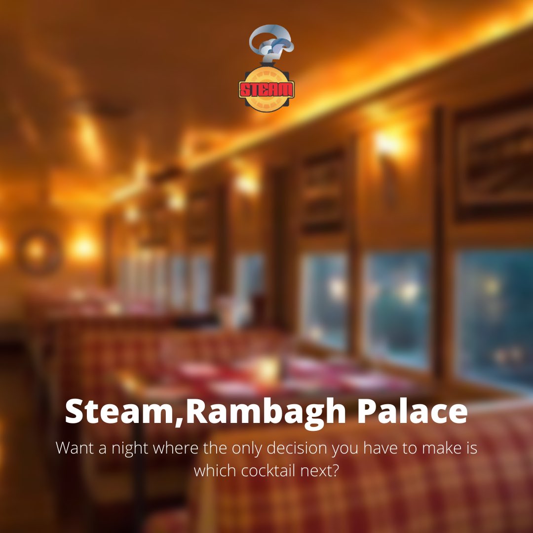 SteamRambagh's tweet photo. Want a night where the only decision you have to make is which cocktail next? 

#steamrambaghpalace #rambaghpalace #weekend https://t.co/xnkNa3roFv