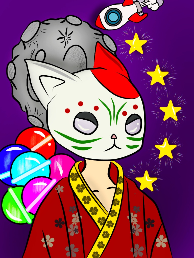 warp9806's tweet photo. This is my 2nd Fanart for you guys! Inspired by Hotarubi no Mori e anime! @LonelyPopNFT https://t.co/kJUL54FuLR