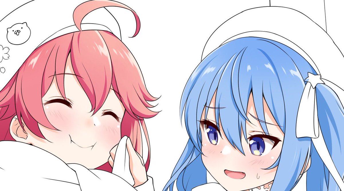 星街すいせい ,さくらみこ 「WIP2 ☄️🌸 」|フェルティアのイラスト