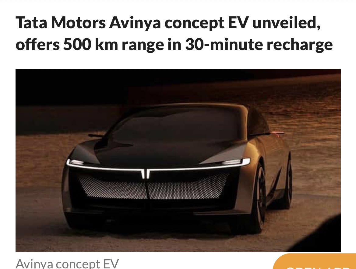BeingPractical's tweet photo. Tata Motors as a turnaround story needs to be talked about more. Amazing journey in last few year, set to be the EV leader in India 🇮🇳 🌟🚀

PS: can I get this charger for iPhone 🥲 https://t.co/F2SLQOXLcT