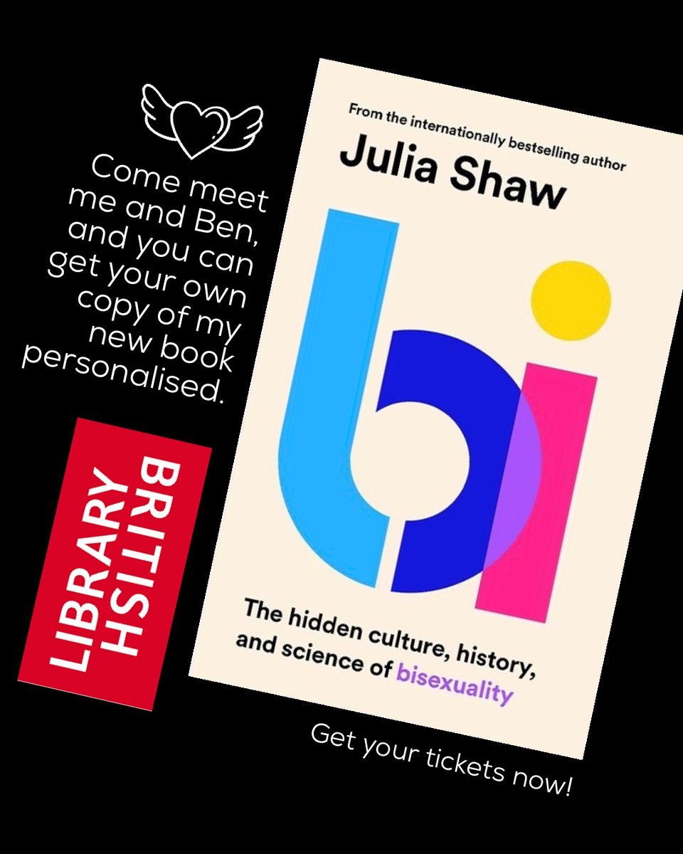 Dr Julia Shaw (@drjuliashaw) on Twitter photo HUGE NEWS. My UK bi book launch will be at the British Library in London. Itโs so exciting to be taking up space with this topic in such a mainstream location! ๐ฑ
๐GET ๐YOUR ๐ TICKETS before they sell out!
Note Iโll also be live in ๐ด๓ ง๓ ข๓ ณ๓ ฃ๓ ด๓ ฟ in June!
Tix: bl.uk/events/the-hidโฆ HUGE NEWS. My UK bi book launch will be at the British Library in London. Itโs so exciting to be taking up space with this topic in such a mainstream location! ๐ฑ
๐GET ๐YOUR ๐ TICKETS before they sell out!
Note Iโll also be live in ๐ด๓ ง๓ ข๓ ณ๓ ฃ๓ ด๓ ฟ in June!
Tix: bl.uk/events/the-hidโฆ