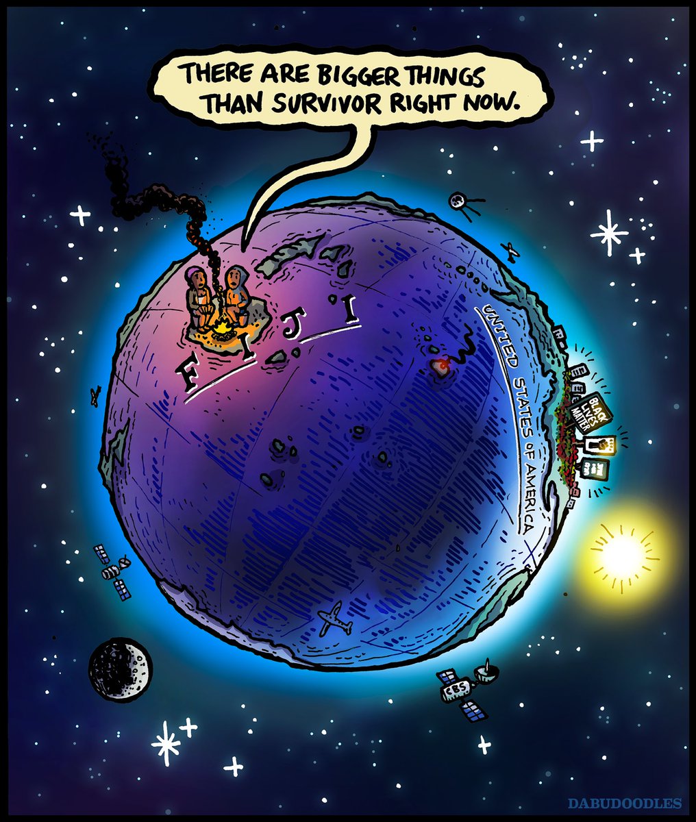 ErikReichenb4ch's tweet photo. “Bigger Things” 🌎 This weeks #survivor comic, accompanying the latest Survivor 42 blog by @tomsantilli on @realitytea_ 📺 #systemicracism #survivor42 #comic #reality #realitytv #tvblogger #dabudoodles Read full recap here: https://t.co/4QQemzGivb https://t.co/IOqmeVfk9I