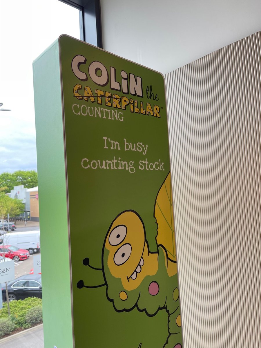 dresserman's tweet photo. New M&amp;S in Stevenage has a robot that counts stock. 

Colin the counting caterpillar. https://t.co/ANWdGwlDfG