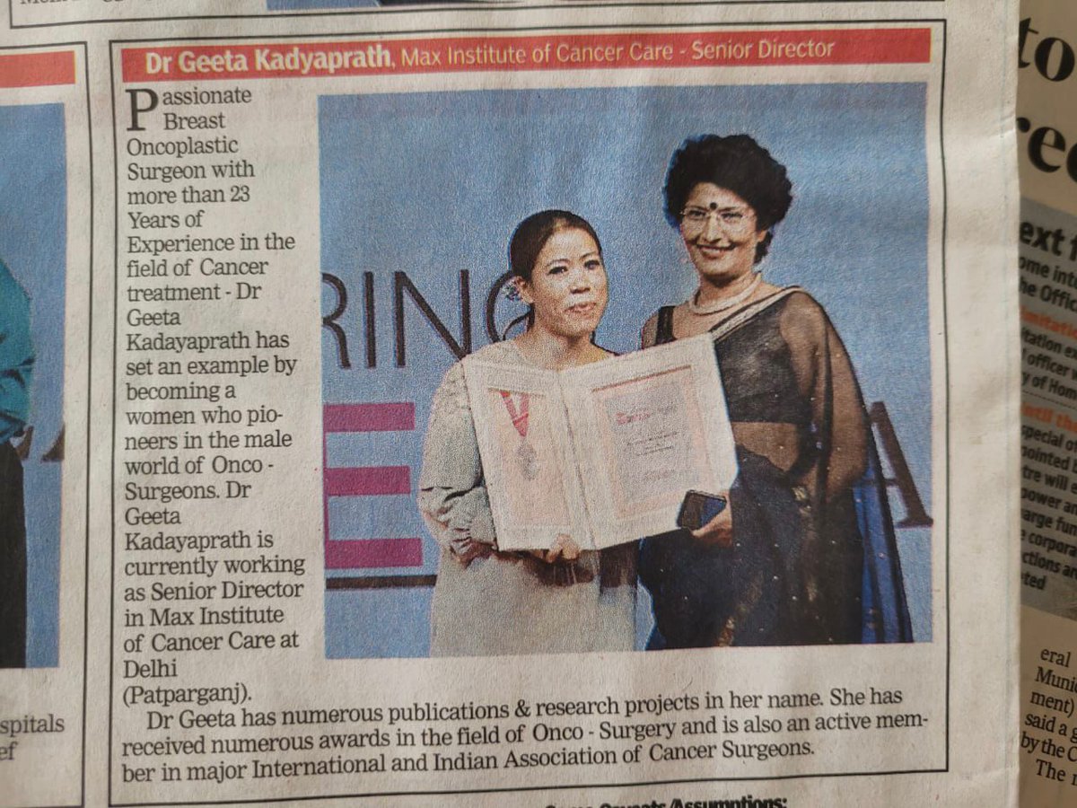 Winning Against Cancer (@winningcancer) on Twitter photo Congratulations <a href="/DrG_breastsurgn/">Dr. Geeta Kadayaprath</a> , Senior Director, Max Institute of Cancer Care (MICC) on the award!
economictimes.indiatimes.com/industry/media…
#MaxInstituteofCancerCare #MaxHealthcare Congratulations <a href="/DrG_breastsurgn/">Dr. Geeta Kadayaprath</a> , Senior Director, Max Institute of Cancer Care (MICC) on the award!
economictimes.indiatimes.com/industry/media…
#MaxInstituteofCancerCare #MaxHealthcare