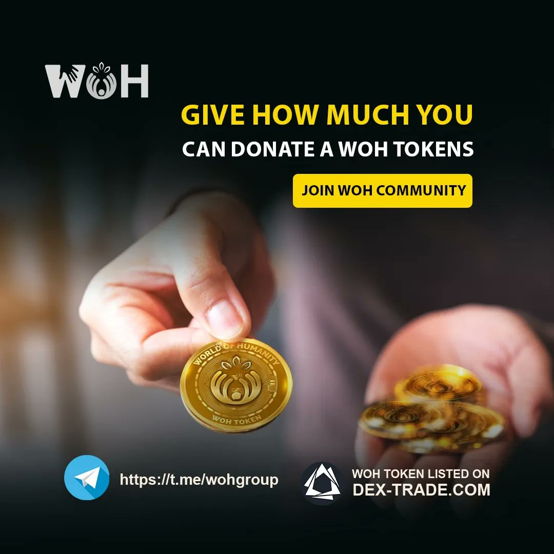 wohtoken's tweet photo. Give How Much You Can Donate A WOH Tokens

Buy WOH Token on https://t.co/JPwYkmpIrN

Website :https://t.co/MhrEsawC03

#crypto #wohtoken #cryptocharity #cryptodonation #humanity #trade #nft #metaverse https://t.co/LhDAxAF93o
