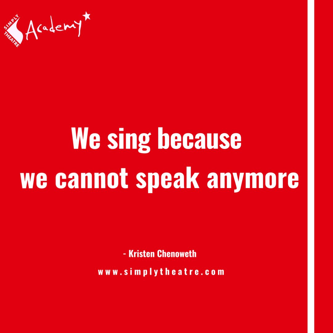 This week's quote from the incredible talent Kristen Chenoweth ✨