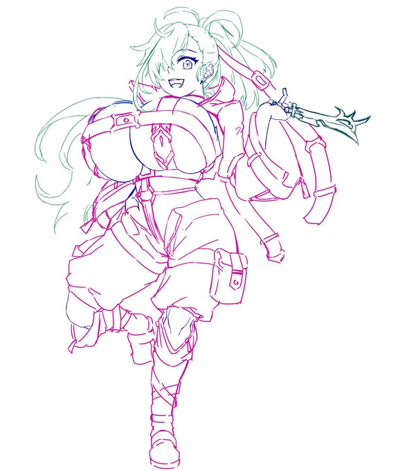 暗殺者風オリキャラちゃんのラフイラスト
#イラスト 
#絵柄が好みっていう人にフォローされたい 
#無名絵師 