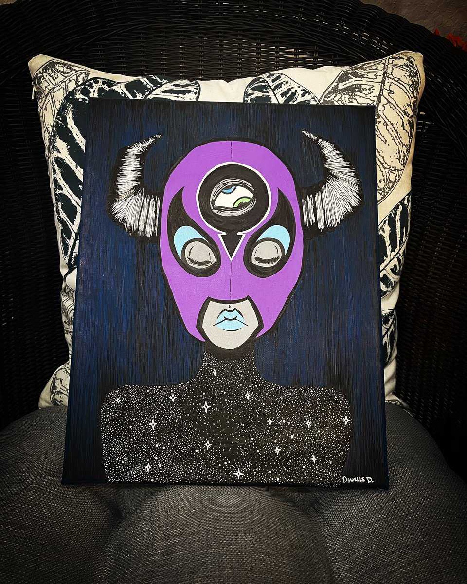 UrAWizardDani's tweet photo. Thought a @puscifer @Tool mashup would be fun to paint. It was. #artistsontwitter #art #tool #puscifer https://t.co/ucRdieK0mM