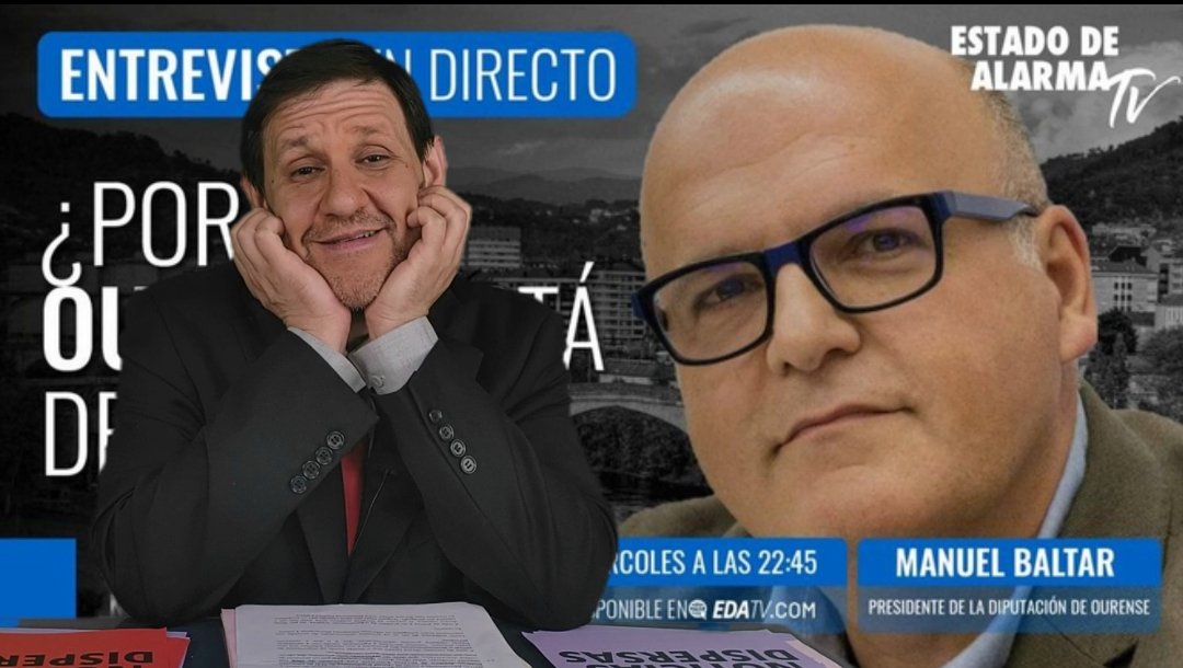 prod_dispersas's tweet photo. 📡En #NoticiasDispersas falamos dunha nova entrevista/masaxe do presidente da Deputación. Por que Ourense está de moda? 
▶️ https://t.co/351xgZ5yCq https://t.co/ExmM5k4Zyx