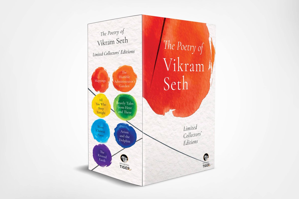 speakingtiger14's tweet image. Love poetry? Then it&apos;s time to indulge in the finest poetry of #VikramSeth. Lyrical, sophisticated, tender, witty and wise—176 poems, an opera and four libretti by one of our great writers, all available for the first time in a limited-edition box set!
#BookTwitter