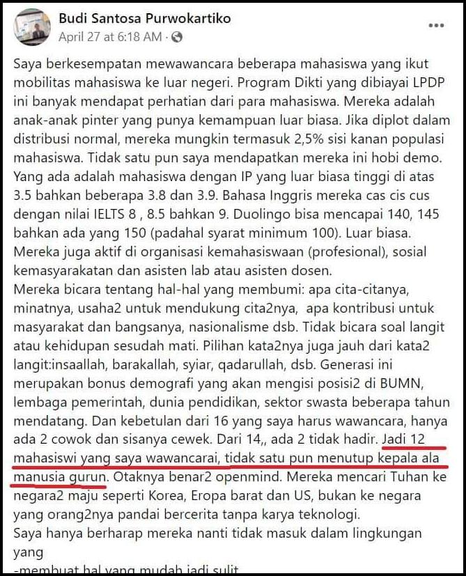berlianidris's tweet photo. Bahaya banget ini, stigma SARA dilontarkan oleh seorang akademisi yang seharusnya bisa berpikir jernih. 

Apakah, misalnya, istri Wapres @Kiyai_MarufAmin yang menutup kepalanya juga manusia gurun? 

https://t.co/Tt7EpPwIW6 https://t.co/JwuyPHaark