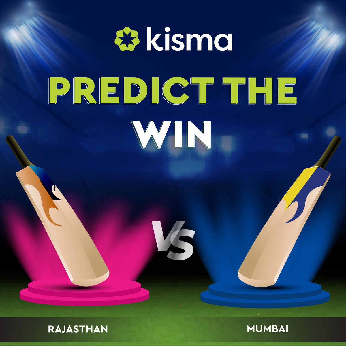 Kisma_India's tweet photo. Win with your favorite team on KISMA by commenting the winning team's name below.

#t20cricket #ipl2022 #t20cricket  #Kisma https://t.co/EOrZoL9Zlb
