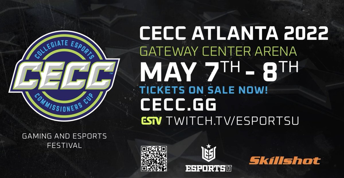 TechNorthATL's tweet photo. Calling all esports fans! The Collegiate Esports Commissioners Cup is coming to Atlanta May 7-8, featuring 64 colleges & 480 of the nation’s best collegiate #esports athletes. Register to attend at: https://t.co/NUTsbUIuD5 @ToddAlanHarris @WesByrd #Skillshot #TechAlpharetta https://t.co/hZovE4I08D