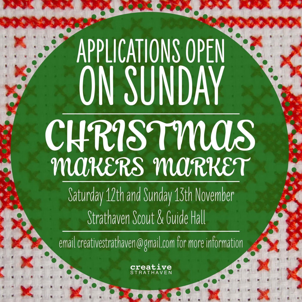CreativeStrath1's tweet image. Applications for this year’s Christmas Makers Market open on Sunday 🙌