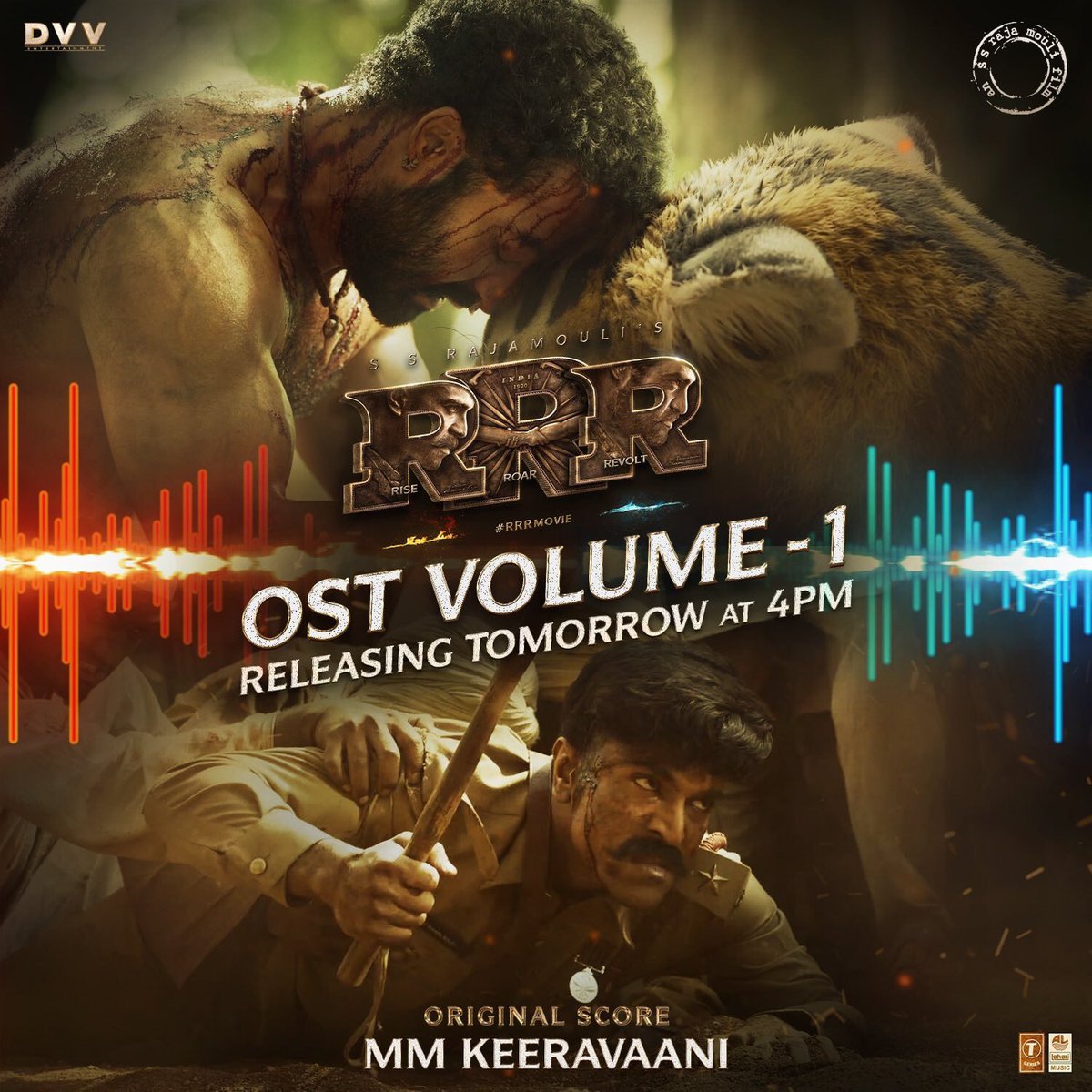 TheSouthMovies1's tweet photo. Get ready for the heartbeat of #RRRMovie πΆ
OST Volume-1, composed by the legendary #MMKeeravaani, to be out tomorrow at 4 PM π₯π
#RRROSTVolume1 https://t.co/zZ5F9OBx19