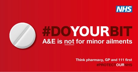 NHSnecs's tweet photo. This bank holiday please #DoYourBit to help keep A&amp;E free for serious emergencies.
Please only go to A&amp;E if you/someone else has a life-threatening emergency.
If in doubt call NHS 111 for advice first. They'll be able to assess the level of care you need including emergency care. https://t.co/uj3rMZISkr