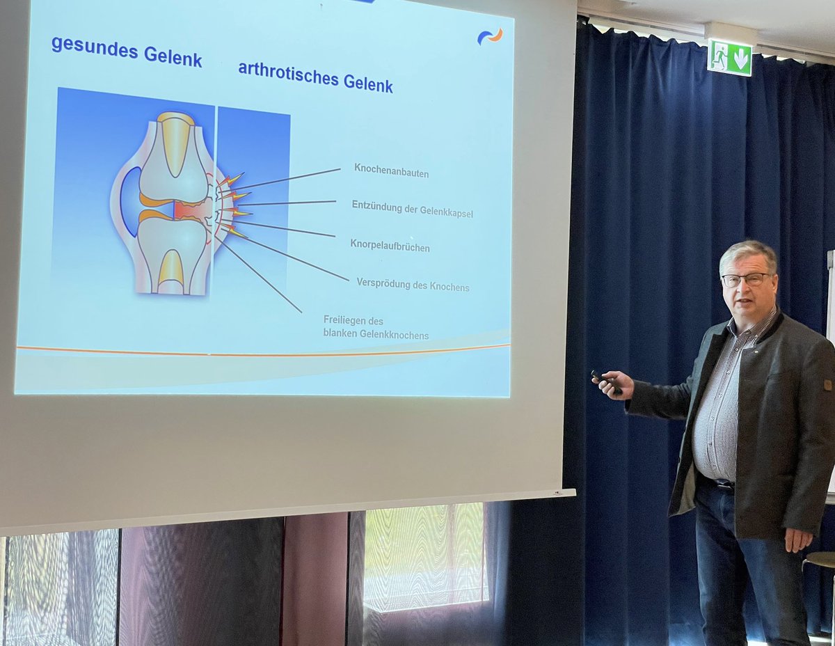 „Leben mit #Arthrose“ - wie dies lebenswert + schmerzfrei(er) möglich ist, erklärt Chefarzt des Gelenkzentrums Eckernförde, Dr. Steffen Oehme.🤩
Nächster Infoabend: 18.05., 18 Uhr, imland Klinik in #Eckernförde. 
Anmeldung unter gelenkzentrum@imland.de oder unter 04351-882575.