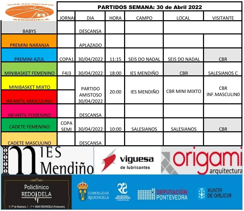 scoobby07's tweet photo. Partidos CBR 30 de Abril https://t.co/Cq86AD1g5D
