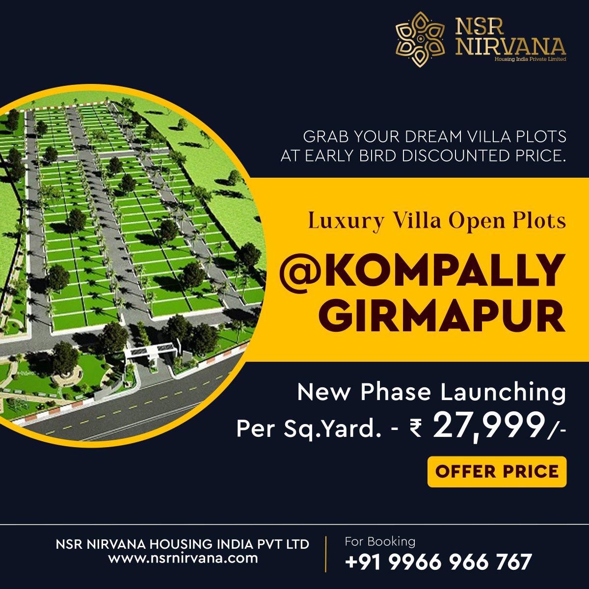 NirvanaHousing's tweet photo. GRAB YOUR DREAM VILLA PLOTS AT EARLY BIRD DISCOUNTED PRICE.
+91 9966966767 ,info@nsrnirvana.com
Visit: https://t.co/kpNqyXX8dR
#openplotsinhyderabad #launching #launchingoffer #openplotsforsaleinhyderabad #villaopenplots #openplotsinkompally #openplotsforsale https://t.co/Bs0LEJt93z