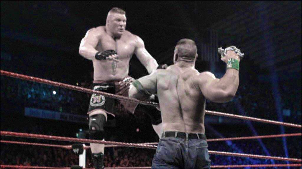 WrestleOps's tweet photo. One whole decade ago today, John Cena and Brock Lesnar clashed in one of the greatest matches of the modern era.
Time is flying people. https://t.co/zxJGjVH2o1