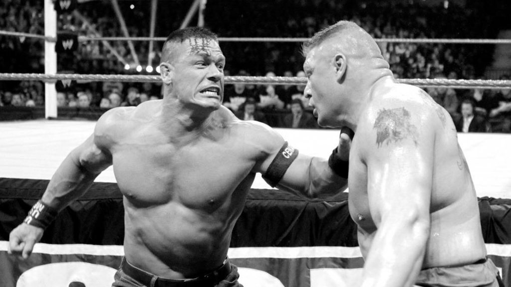 WrestleOps's tweet photo. One whole decade ago today, John Cena and Brock Lesnar clashed in one of the greatest matches of the modern era.
Time is flying people. https://t.co/zxJGjVH2o1