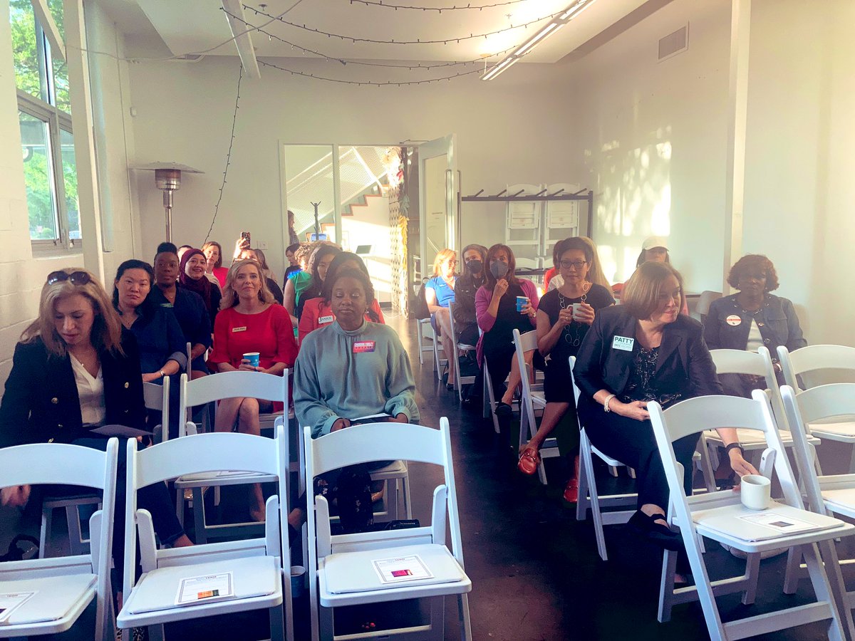 Cannonfor58's tweet photo. Leave it to WOMEN: we’re up and running for office early on a Friday! @thelola_women is hosting us because it’s #HerTerm to be elected in Georgia! #WomenRun #WomenLead #RunAsYouAre https://t.co/rdm9UFKxhc