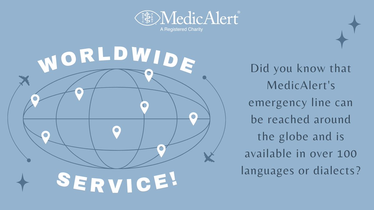🌍 Our 24/7 emergency helpline is available from anywhere in the world, in 100+ languages and dialects, to allow you the freedom to travel!

🌍 If you have a hidden medical concern or allergy, join #MedicAlert today to get around the clock peace of mind: medicalert.org.uk/create-account/