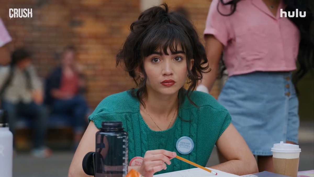 AnnaOneStraw's tweet photo. Today I will only be thinking about Crush on Disney Plus. Not just about how delightful and funny and joyous it is, but also the knitwear. https://t.co/JNNCzsdsIV