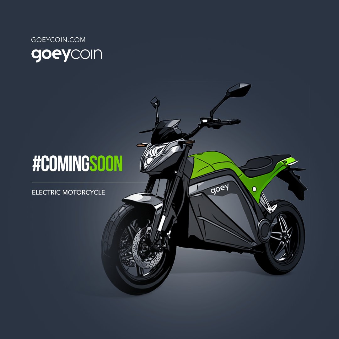 Electric motorcycles will be available soon at Goeycoin that means less CO2 on the environment, an hazardrous gass that provoques greenhouse effect on the atmosphere elevating world s temperature. 

Come to be part of this sustainable

Get your Goeycoin at pancakeswap.finance