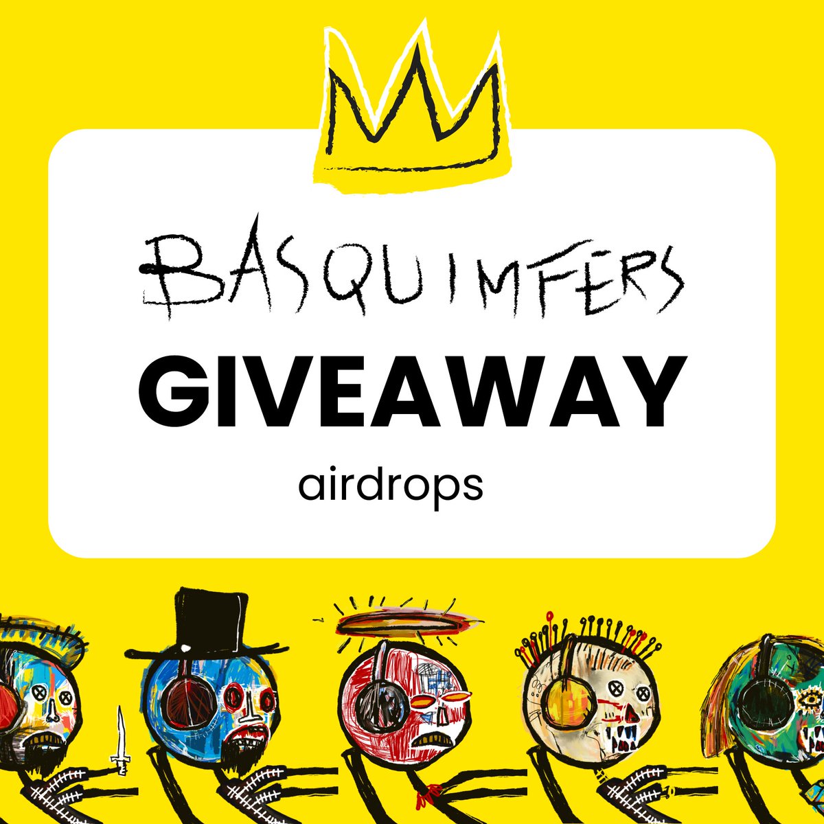 basquimfers's tweet image. 👑GIVEAWAY👑

official mint: basquimfers.com
4 free basquimfers airdrops | 2 winners &amp;amp; 2 tagged frens

to enter: 
- follow @basquimfers 
- like &amp;amp; rt 
- tag ONLY 1 fren 

winners chosen in 48 hrs, good luck #mfers
#NFTGiveaway #NFTCommunity #NFTAirdrop