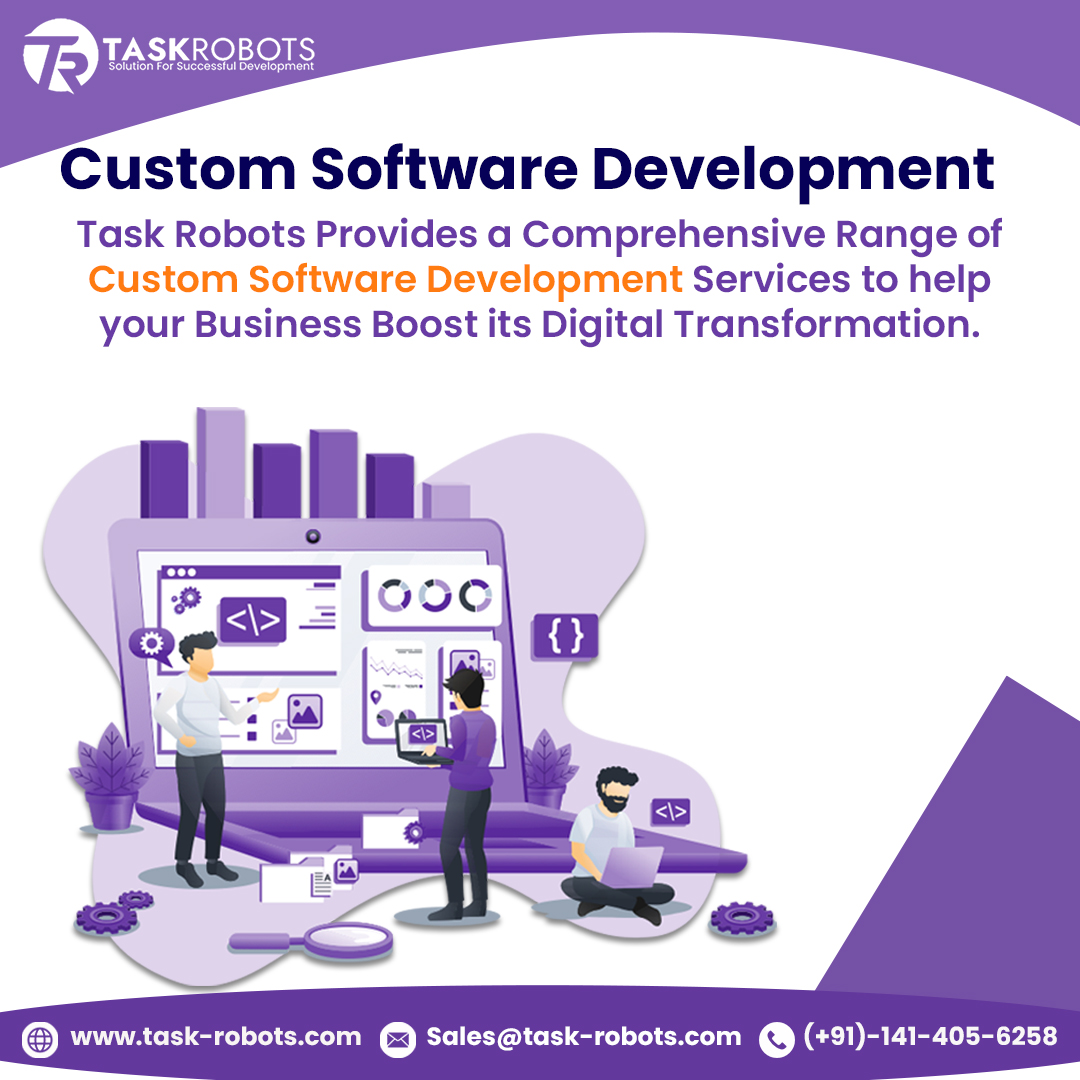 taskrobots's tweet image. Task Robots provide a comprehensive range of custom software development services to help your business boos its digital transformation. 
Call us today at (+91)-141-405-6258 for a free consultation.
.
#softwaredevelopment #digitalservices  #customsoftwaredevelopment #taskrobots