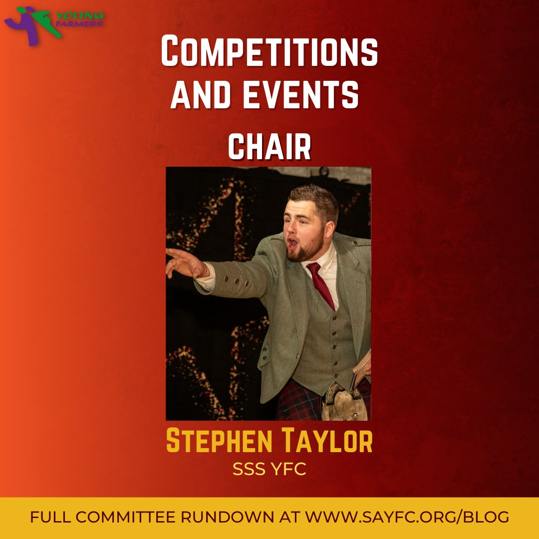 Congratulations to Stevie Taylor of <a href="/SSSYoungFarmers/">SSS Young Farmers</a> who has been elected chair of Competitions and Events for the year ahead.

Stevie can't wait to "see normal events back up and running in full order" this year!

Full story here:
ow.ly/xuQH50IVoR3

#WeAreSAYFC