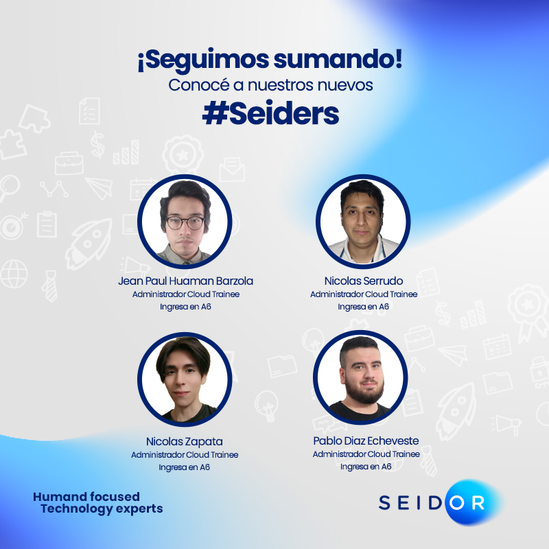 🙌🏼 ¡Conocé a los nuevos ingresos! Durante abril se sumaron 7 nuevos #Seiders 😁 Estamos orgullosos de seguir creciendo día a día y seguir incorporando grandes talentos. 

Les deseamos el mayor de los éxitos y estamos felices de que formen parte de este gran equipo 💙