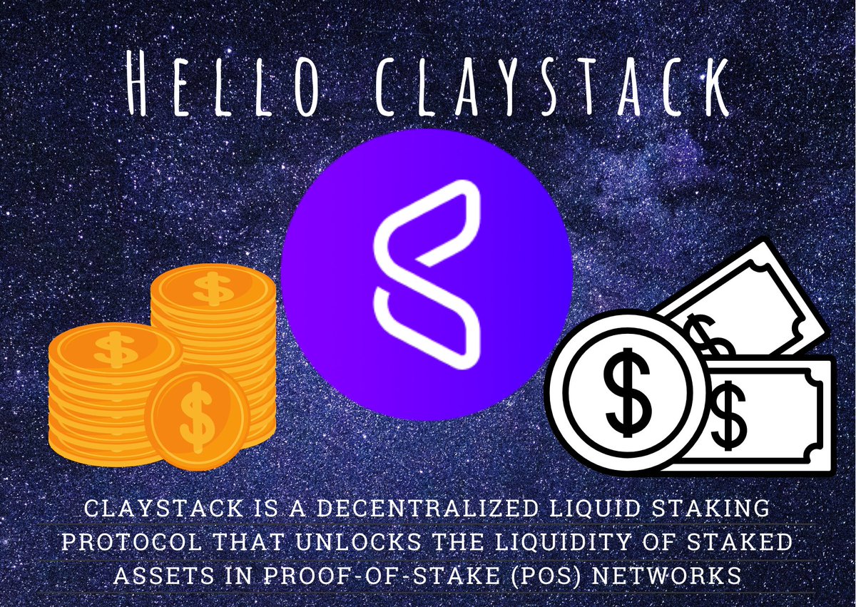 hummel0312's tweet photo. ClayStack is the next-generation liquid staking platform that enables you to unlock the power of staked digital assets in the form of liquid staking derivative tokens in this Defi Ecosystem #ClayStack #testnetVictoria
@ClayStack_HQ https://t.co/6K5JtU0FuB