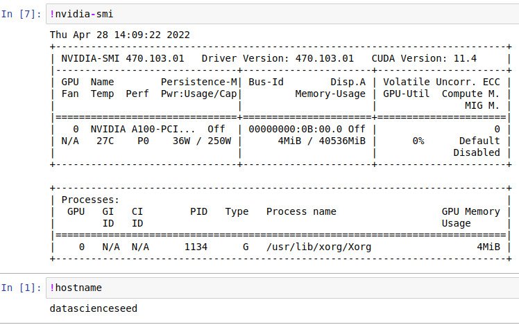 4ndr3aR's tweet photo. All the love to the guys at @ntonline_it and #DataScienceSeed (@MarcelloMorchio, @apasotti, @fradema, @andreaRapuzzi) who are letting me play with one of their GPUs (Nvidia A100 w/ 40 GB of VRAM). The infrastructure they have created is touching 💓😭 https://t.co/G2I9ofIWQy