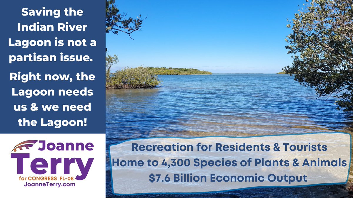 Joanne4Florida's tweet photo. What would I fight for in Congress to Help Save the Lagoon?
πAnd, we must protect federal lands and keep drilling out of our waterways by continuing to make clean energy both desirable and profitable for our residents, businesses & corporations.
#wtpEarth #SaveTheLagoon https://t.co/ofRrJSOhQv