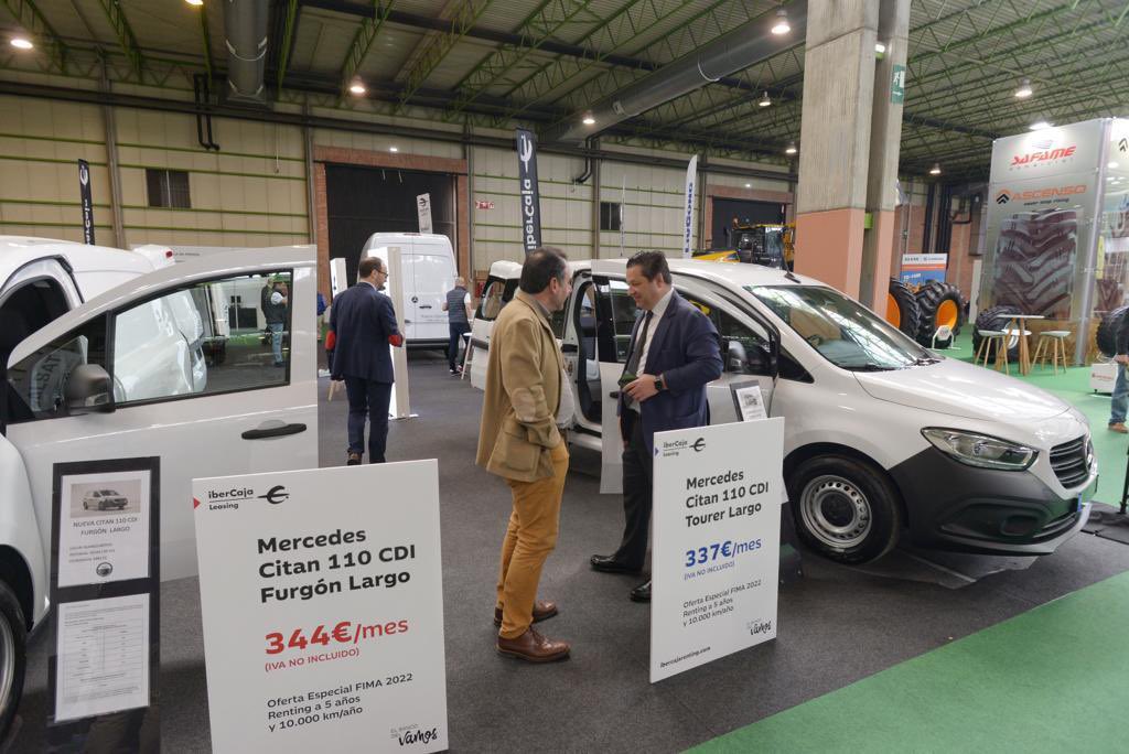 IbercajaRenting's tweet photo. Esta semana estamos en @fima_agricola presentando y ofreciendo las ofertas de Renting de las nuevas furgonetas Mercedes junto con @Agreda_MB https://t.co/Z5Pwpf8Fix
