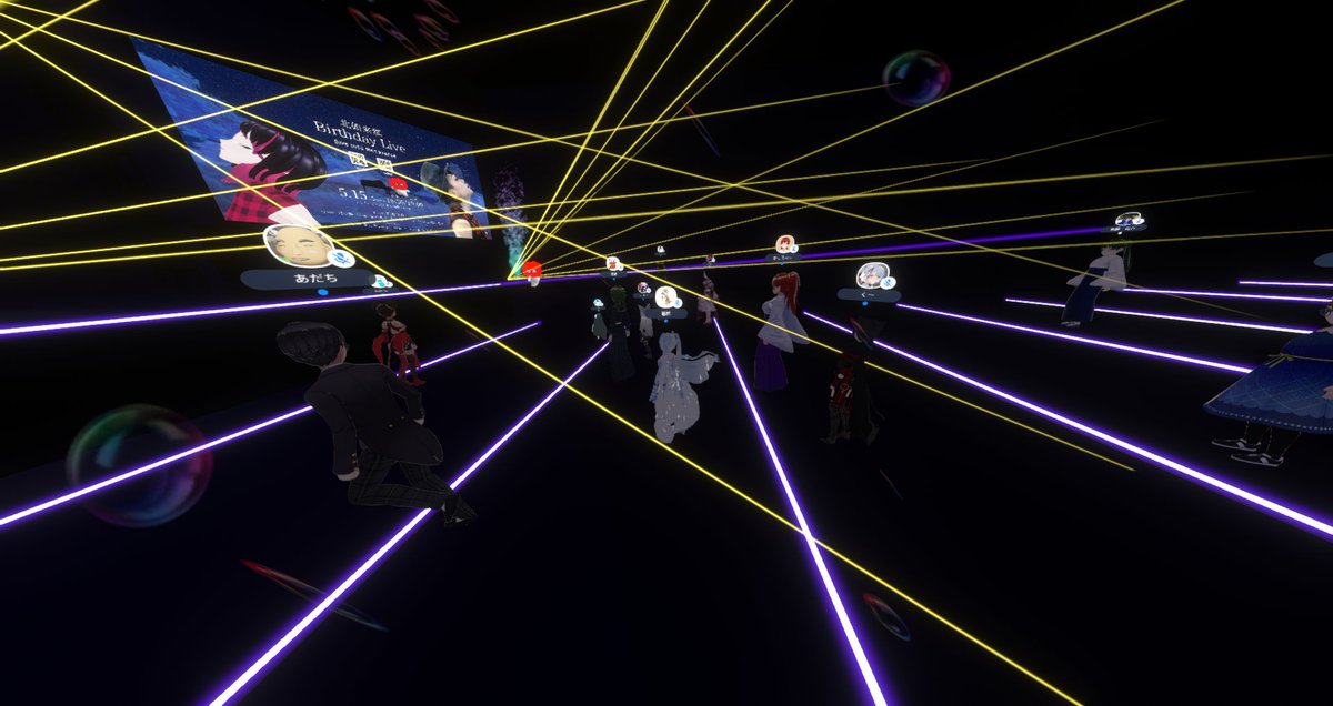 _nyanbell_'s tweet photo. #cluster #メタバース路上ライブ #NightBox
https://t.co/xZ6C9F7ETz
今日のゆきなさんの路上ライブ夜の部は、KAGAのワールドNight Boxで開催だよぉ♪
レーザービームの雨が降りそそいでインパクトが強すぎぃ!
めちゃめちゃかっこいいライブ会場ねぇ♪ https://t.co/m7vPiBEoPg