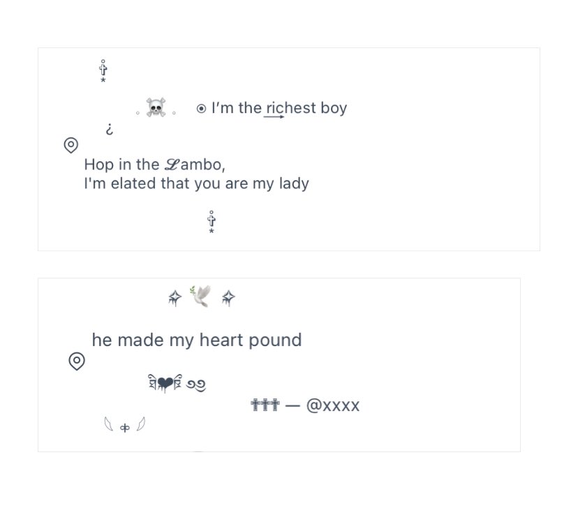 ⠀
⠀ ⠀ ⠀ ⠀❤︎ Giveaway Location form ❤︎ 
⠀ ⠀⠀ ⠀⠀
⠀ ⠀ ⠀ ⠀ ⠀⠀╺ just rt + follow me ╺

⠀ ⠀ ⠀ ⠀ ⠀ ⠀ ⠀ ⠀ ༺   ♡̩͙   ༻

✎ ̼  mt anything for all 
✎ ̼  can edit emoji, words on ⦿, @.xxx 
✎ ̼  close 🔜 
⠀