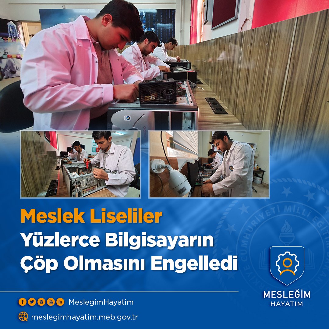 tcmeb_mtegm's tweet photo. #MesleğimHayatım | 📰

Ceylanpınar Mesleki ve Teknik Anadolu Lisesi Bilişim Teknolojileri bölümünde okuyan öğrenciler, öğretmenlerinin de desteğiyle atıl durumdaki bilgisayarları tamir edip kullanıma hazır hale getiriyor.

👉🏻https://t.co/QBsQJgIc8n https://t.co/bNkpV2xW0n