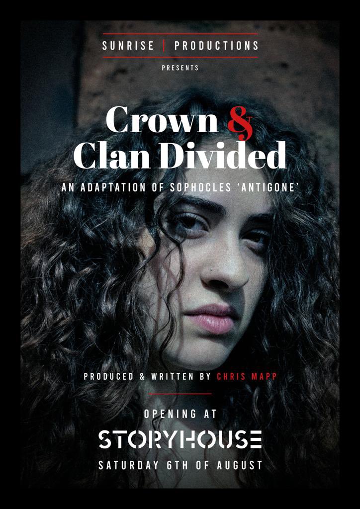 Drum roll please… 🥁 

Our next production will be Crown and Clan Divided, written &amp; produced by <a href="/Chrismapp32/">Christopher Mapp</a> and being staged at <a href="/StoryhouseLive/">Storyhouse</a> in Chester on Sat 6 August. There’ll be a matinee and evening performance &amp; we’ll share a booking link as soon as it goes live 🎭