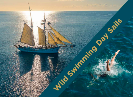As a way to spend a special birthday, or another milestone celebration, these new wild swimming day trips (by 1930s schooner) in Cornwall sound just up my galley... charlestown-harbour.myshopwired.co.uk/wild-swimming-…