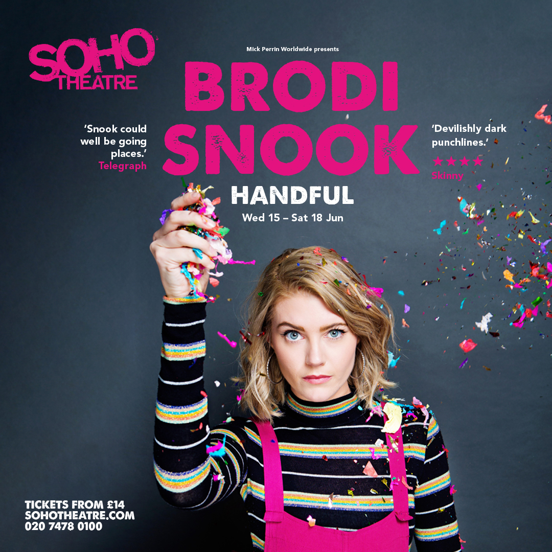 ⭐️<a href="/BrodiSnook/">Brodi Snook</a> - Chortle’s 2020 Best Newcomer is back in the UK bringing her debut Edinburgh show ‘Handful’ to <a href="/sohotheatre/">Soho Theatre</a> ‘Handful’ is a hostile, hilarious heartfelt show full of balls and heart. But mostly, balls. Tickets on our website! ⭐️
