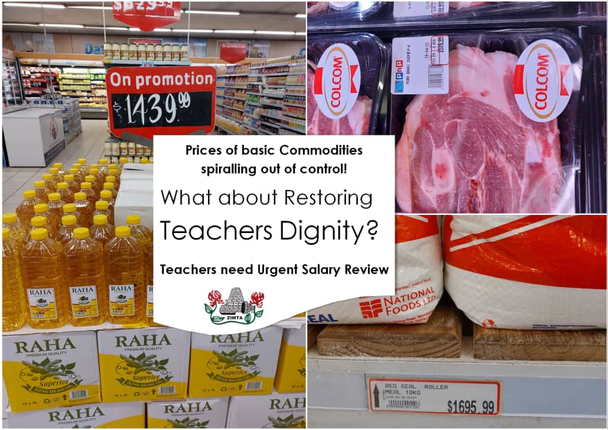 zimta01's tweet photo. Prices of basic commodities sends Teachers to the Gallows!
#InflationBites #TeachersInDistress #payteachersbetter
@psczimbabwe @ZimTreasury @MoPSEZim @kubatana @eduint @ParliamentZim @OMpslsw @OpenParlyZw @FinanceZw @unescoROSA @EIRAFRICA https://t.co/v5aZEqO8Bj